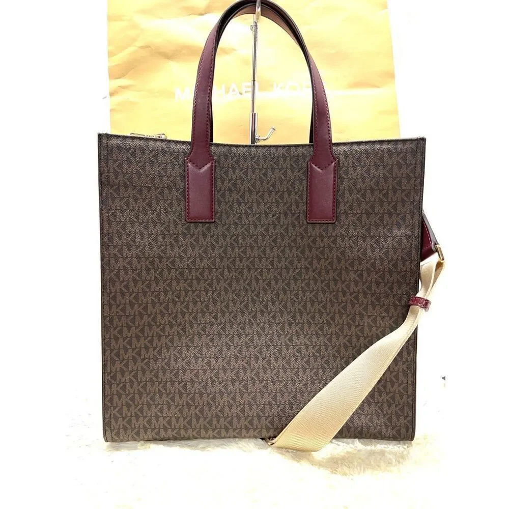 🔥🎁NWT Michael Kors KENLY Large Travel Tote Handbag Merlot Msrp: $498.00